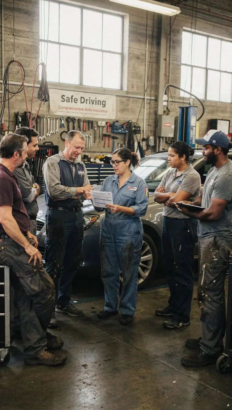 Изображение автомобиля на обочине с помощью службы дорожной помощи